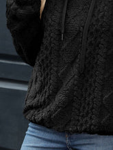 Load image into Gallery viewer, Drawstring Long Sleeve Plush Hoodie