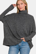 Load image into Gallery viewer, Brushed Melange Hacci Turtleneck Sweater