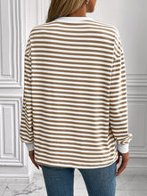 Load image into Gallery viewer, Striped Round Neck Long Sleeve Shirt