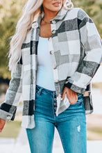 Load image into Gallery viewer, Keep Me Cozy Grey Plaid Shacket
