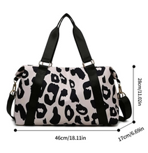 Load image into Gallery viewer, Rose Leopard Print Weekend Bag