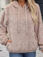 Load image into Gallery viewer, Drawstring Long Sleeve Plush Hoodie