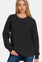 Load image into Gallery viewer, High Low Waffle Sweater