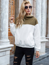 Load image into Gallery viewer, Pocketed Color Block Quarter Zip Hoodie