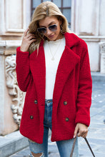 Load image into Gallery viewer, Lapel Collar Sherpa Coat