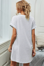Load image into Gallery viewer, Casual Striped T-Shirt Dress