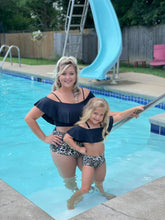 Load image into Gallery viewer, Leopard Me Ruffles 2pc Mom & Mini Swimsuit
