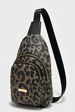 Load image into Gallery viewer, Pu Leopard Print Double Zipper Bag
