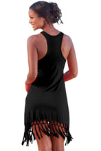 Load image into Gallery viewer, Racerback Coverup With Fringes