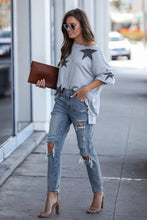 Load image into Gallery viewer, High Rise Distressed Light Jeans