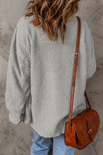 Load image into Gallery viewer, Flap Pockets Button Front Teddy Coat