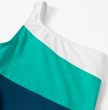 Load image into Gallery viewer, Teal Block Mom & Boy Swimwear