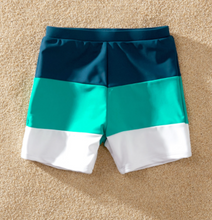 Load image into Gallery viewer, Teal Block Mom & Boy Swimwear