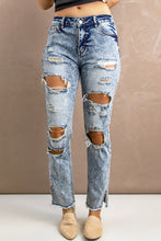 Load image into Gallery viewer, Lexi Acid Wash Distressed Jeans
