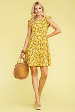 Load image into Gallery viewer, Ruffle Sleeve Floral Dress