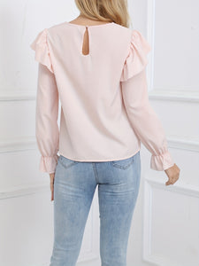 Ruffled Long Sleeve Blouse