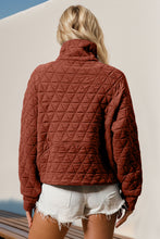 Load image into Gallery viewer, Half Zip Up Quilted Sweatshirt
