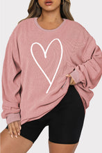 Load image into Gallery viewer, Curvy Heart Ribbed Sweatshirt
