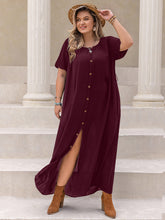 Load image into Gallery viewer, Curvy Round Neck Half Sleeve Dress
