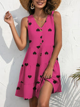 Load image into Gallery viewer, Heart Design V-Neck Sleeveless Dress
