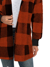 Load image into Gallery viewer, Plaid Long Sleeve Hooded Coat
