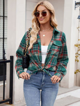 Load image into Gallery viewer, Plaid Button Up Long Sleeve Shirt
