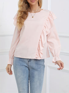 Ruffled Long Sleeve Blouse