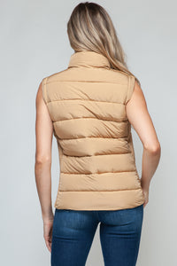 Puff Zip Up Turtleneck Vest