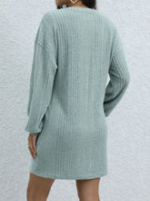 Load image into Gallery viewer, Round Neck Long Sleeve Mini Dress
