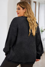 Load image into Gallery viewer, Curvy Heart Ribbed Sweatshirt
