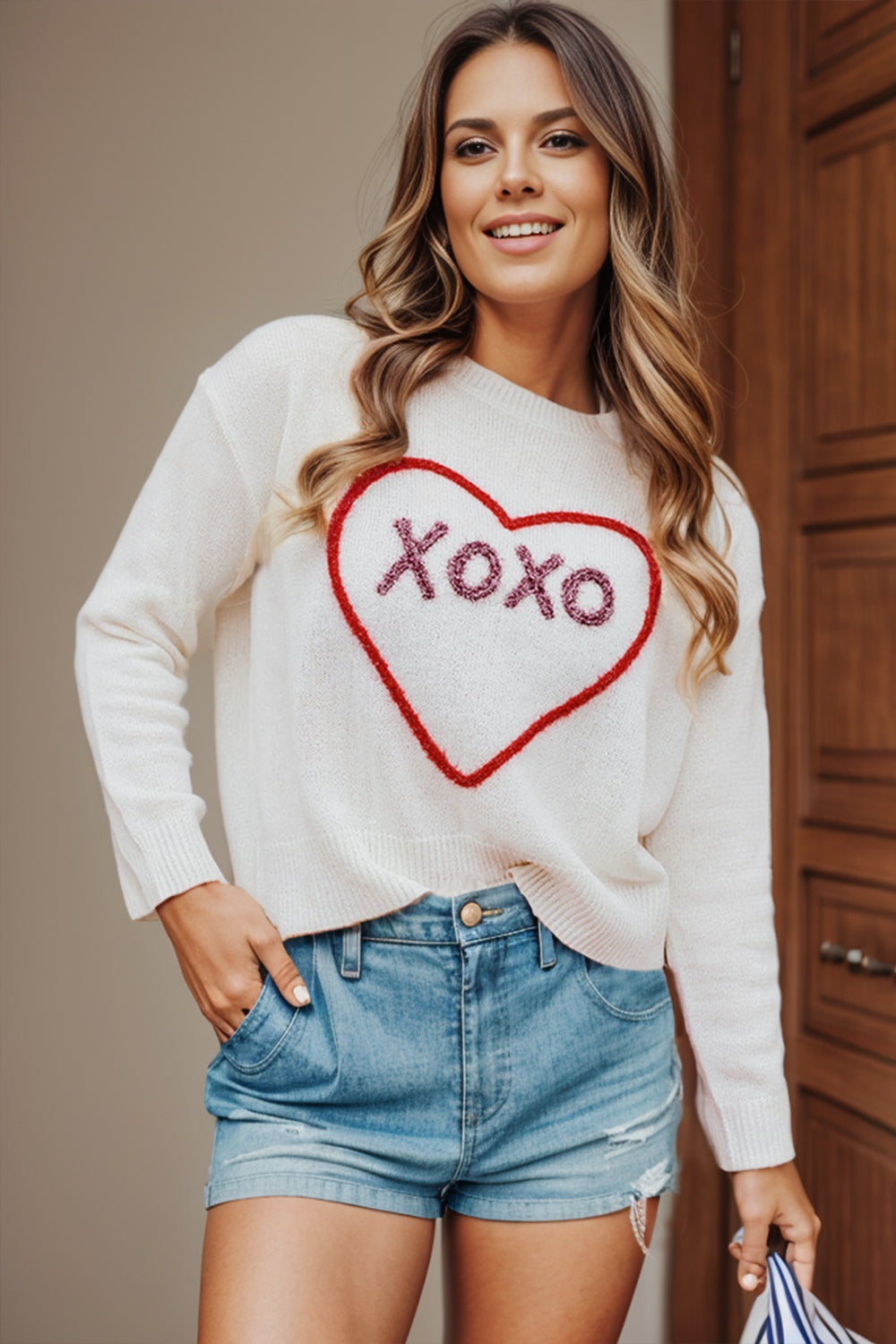 XOXO Round Neck Sweater