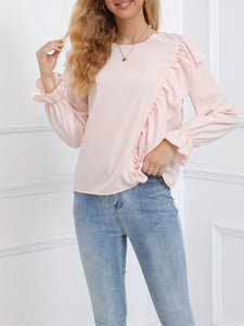 Ruffled Long Sleeve Blouse