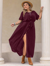 Load image into Gallery viewer, Curvy Round Neck Half Sleeve Dress
