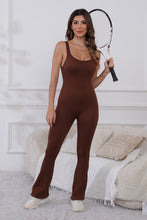 Load image into Gallery viewer, Scoop Neck Wide Strap Active Jumpsuit
