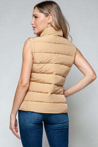 Puff Zip Up Turtleneck Vest