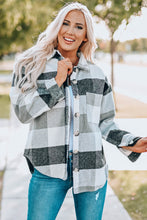 Load image into Gallery viewer, Keep Me Cozy Grey Plaid Shacket
