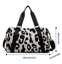 Load image into Gallery viewer, Rose Leopard Print Weekend Bag
