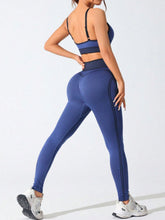 Load image into Gallery viewer, Scoop Neck Cami and High Waist Leggings Active Set
