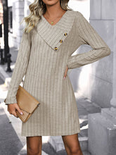 Load image into Gallery viewer, Perfee V-Neck Knit Dress
