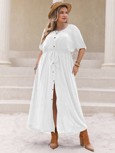 Load image into Gallery viewer, Curvy Round Neck Half Sleeve Dress
