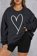 Load image into Gallery viewer, Curvy Heart Ribbed Sweatshirt
