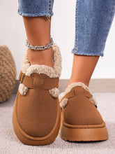 Load image into Gallery viewer, Thermal Fuzzy Buckle Platform Slippers
