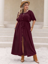 Load image into Gallery viewer, Curvy Round Neck Half Sleeve Dress
