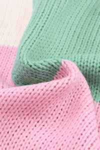 Color Block Round Neck Sweater