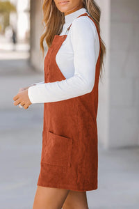 Square Neck Overall Dress