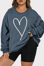 Load image into Gallery viewer, Curvy Heart Ribbed Sweatshirt
