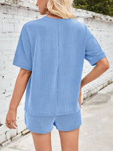 Load image into Gallery viewer, Lovelet Round Neck Top and Drawstring Shorts Set
