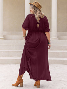 Curvy Round Neck Half Sleeve Dress