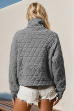 Load image into Gallery viewer, Half Zip Up Quilted Sweatshirt
