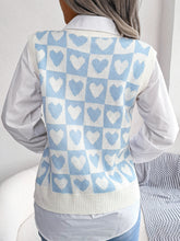 Load image into Gallery viewer, Heart V-Neck Sweater Vest
